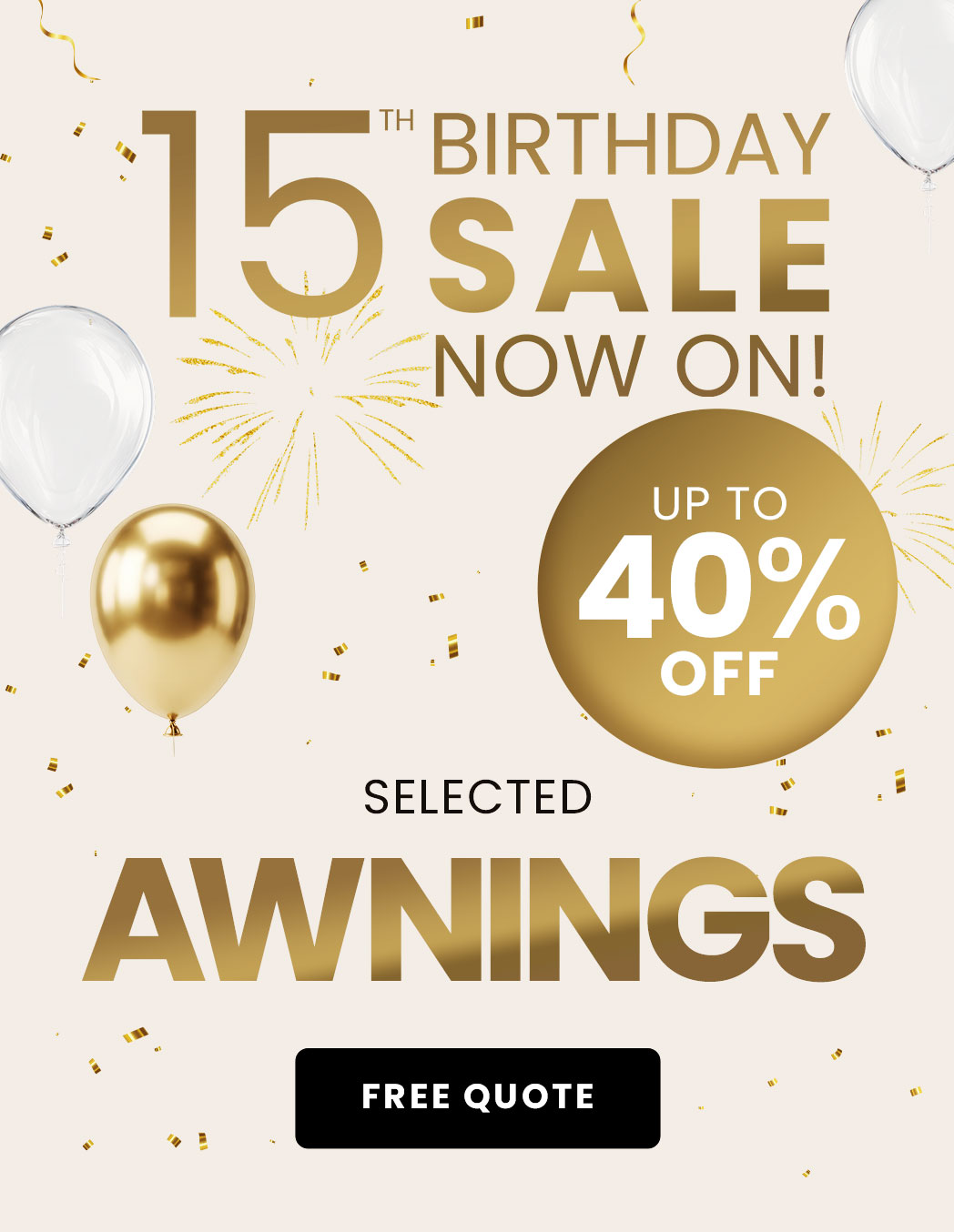 Standard & Zip Awnings Sale in Melbourne