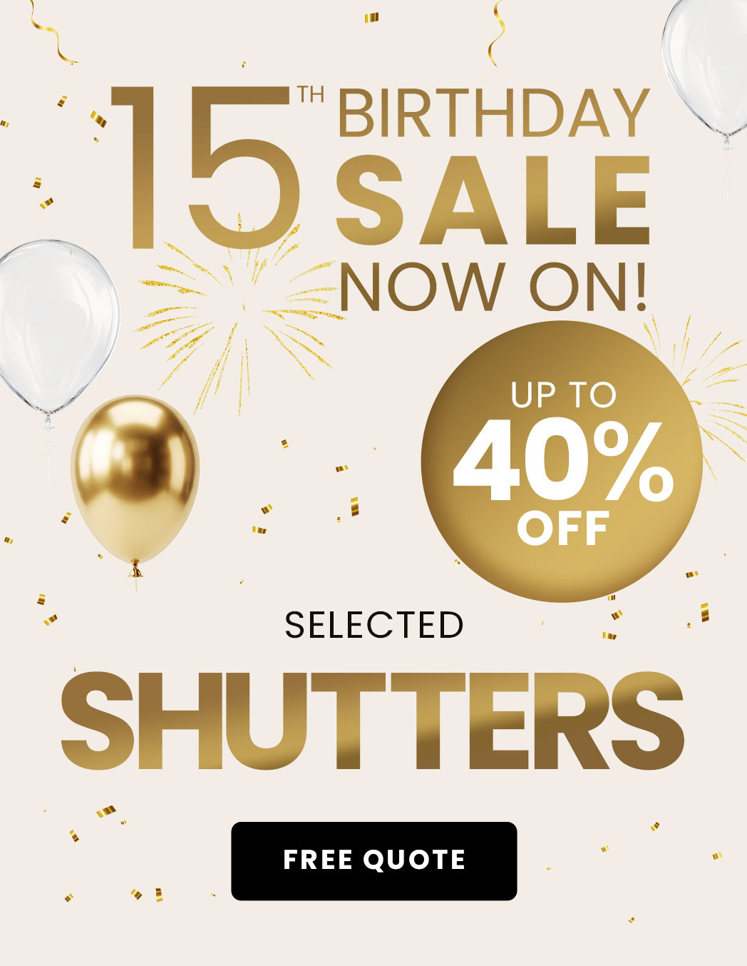 Up to 40% Off On Shutters