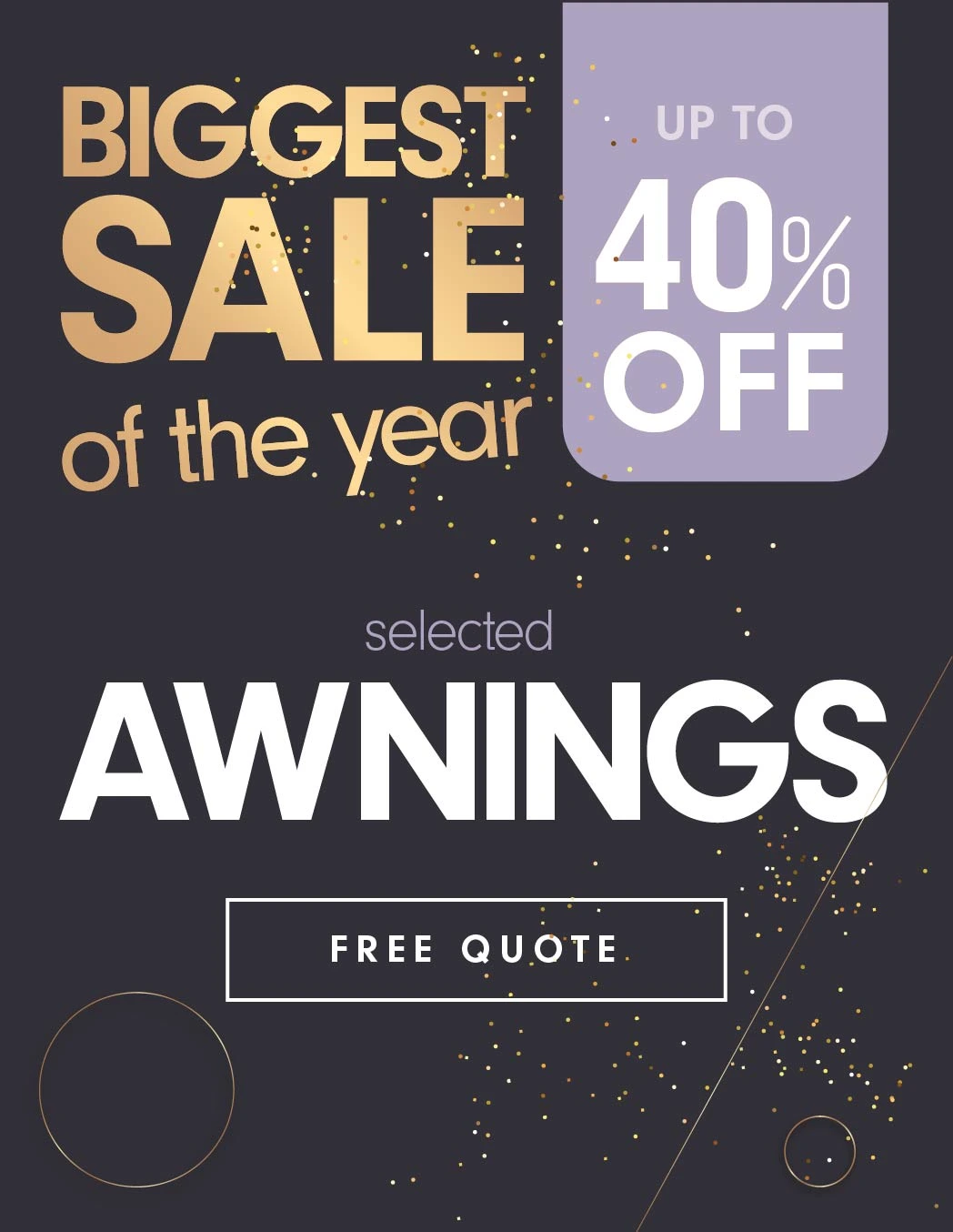Standard & Zip Awnings Sale in Melbourne