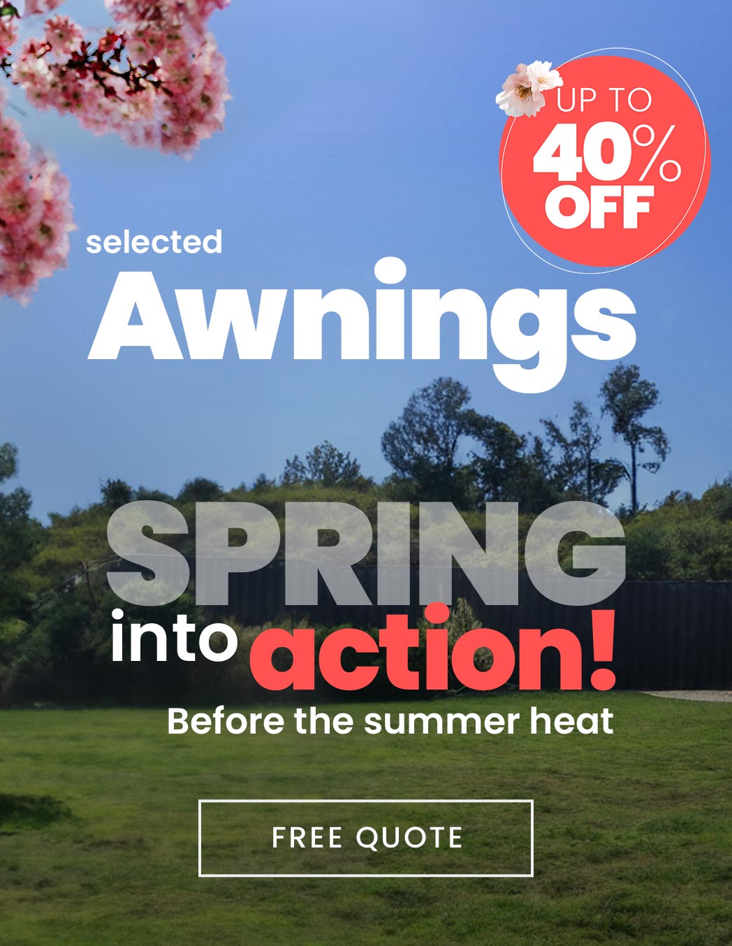 Standard & Zip Awnings Sale in Melbourne