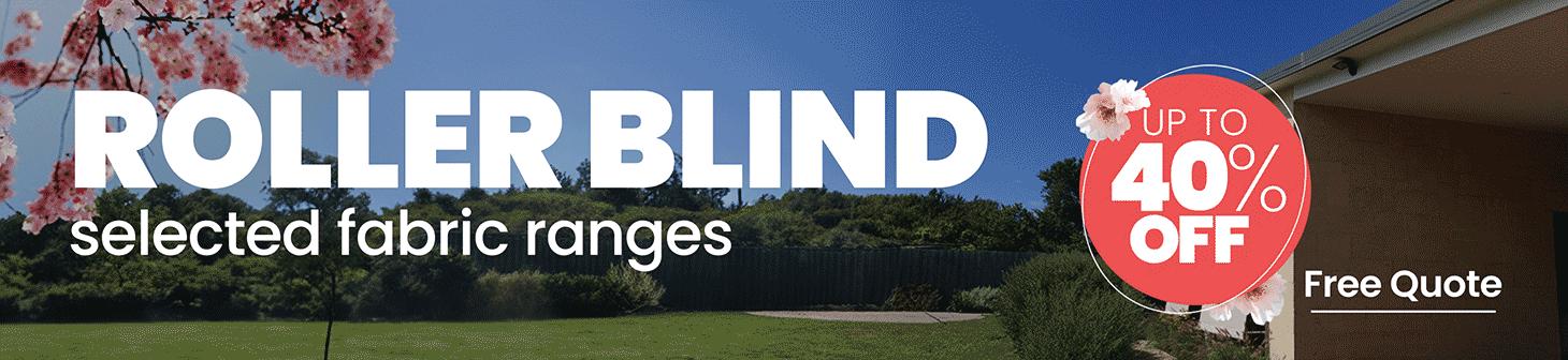 Up to 40% off on selected range of roller blinds