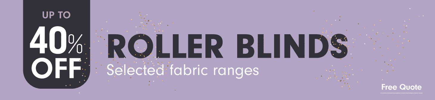 Up to 40% off on selected range of dual roller blinds